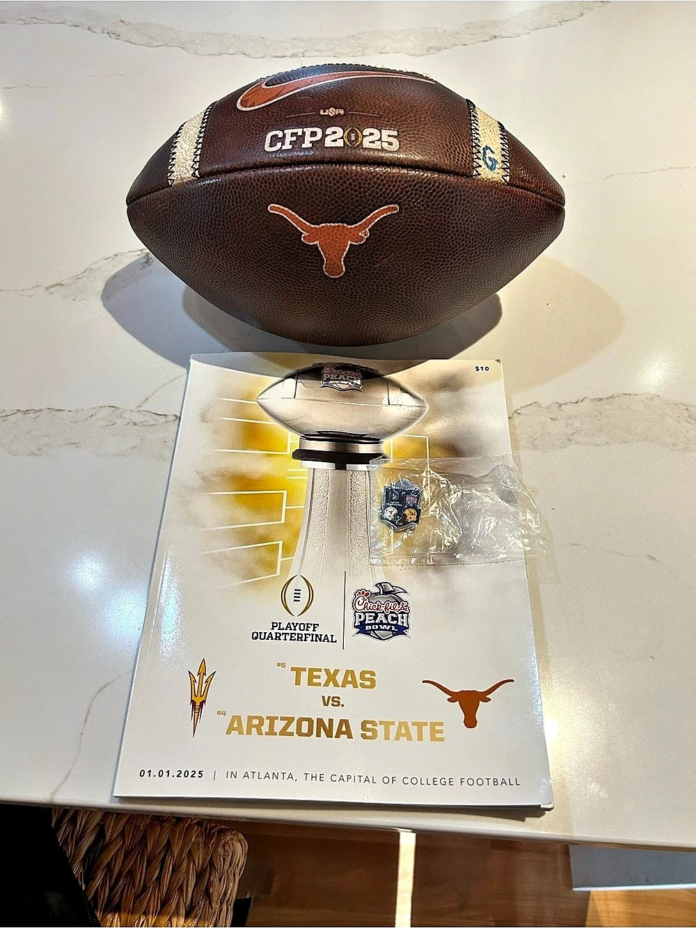 Nike Texas Longhorns 2025 CFP Edition Nike Vapor Elite Game Football Vapor Elite
